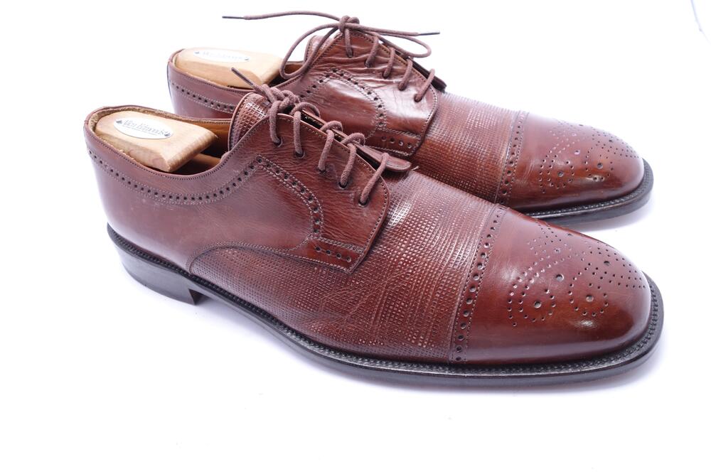 Mezlan Vicente Shoes Mens Size 12 M Brown Leather Cap Toe Derby Made In Spain